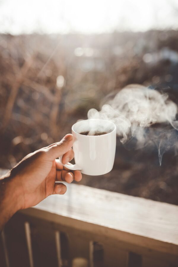 Hario V60 pour-over coffee being brewed