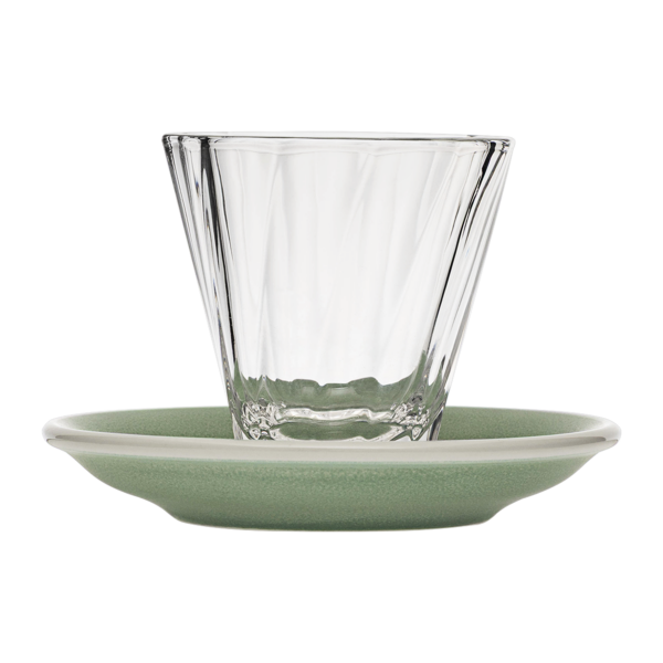 180ml Twisted Cappuccino Glass  and 14.5cm Shared Saucer