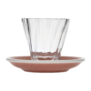 180ml Twisted Cappuccino Glass  and 14.5cm Shared Saucer