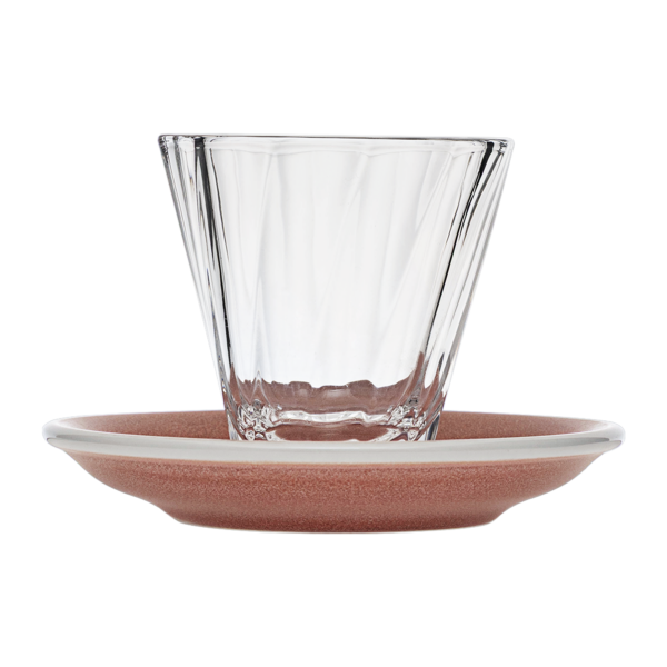 180ml Twisted Cappuccino Glass  and 14.5cm Shared Saucer