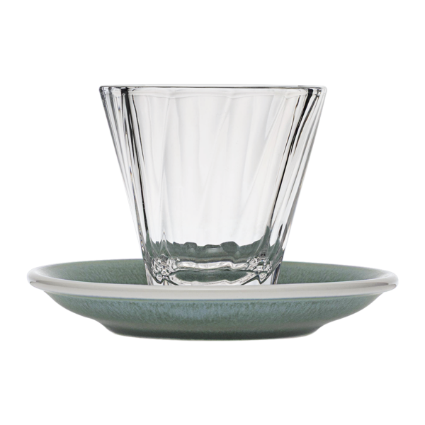 180ml Twisted Cappuccino Glass  and 14.5cm Shared Saucer
