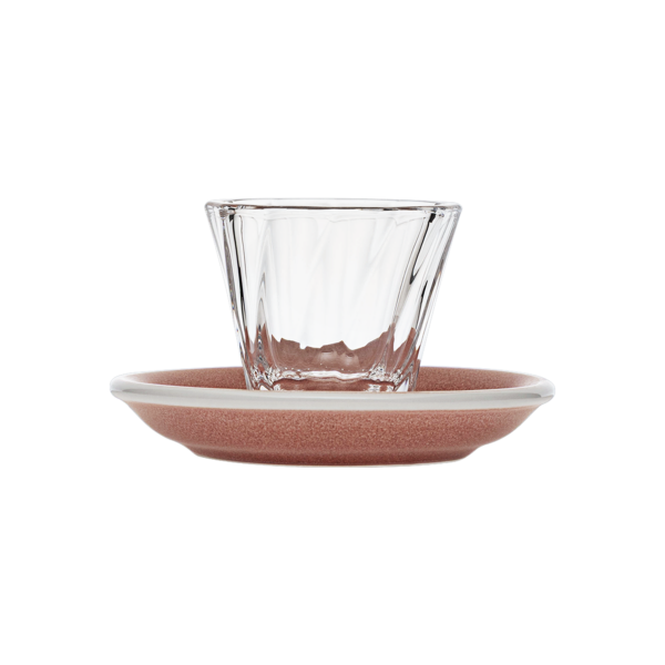 70ml Twisted Espresso Glass  and 11.5cm Espresso Saucer