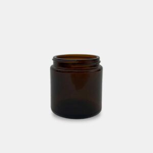 Bean Jar, brown glass