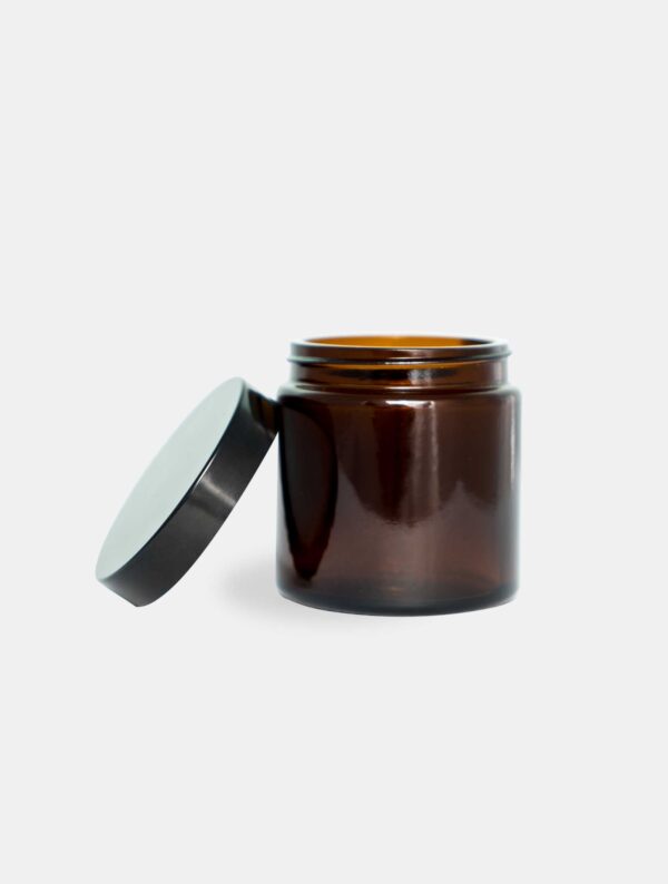 Bean Jar, brown glass + Lid