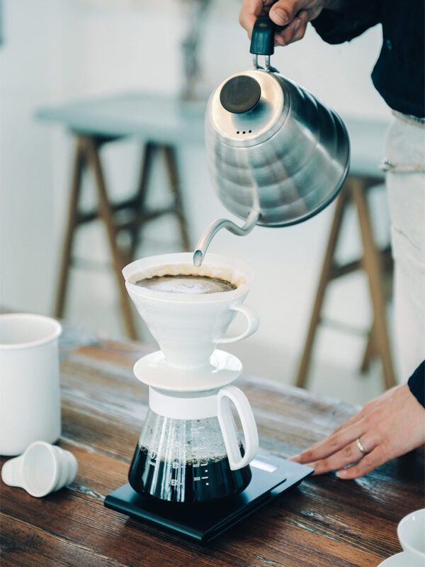 HARIO V60-02 Ceramic Dripper Set (White)