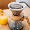 HARIO V60-02 Glass Dripper (Olive Wood)