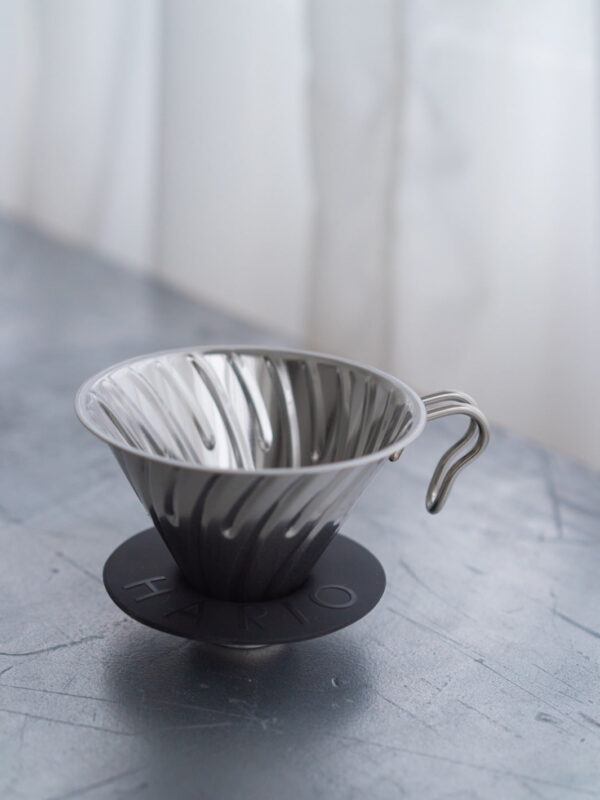 hario-v60-02-metal-dripper-silver-f703d8-hario_vdm-02hsv_v60-02-metal-dripper_silver_in-use HARIO V60-02 Metal Dripper (Silver)