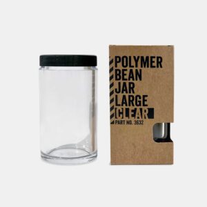 Polymer Bean Jar Large + lid, clear