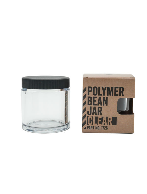 Polymer Bean Jar + lid, clear