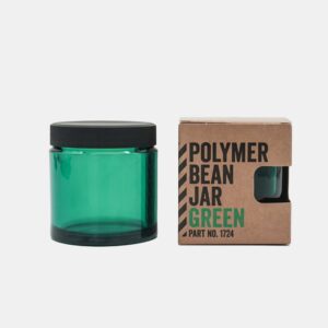 Polymer Bean Jar + lid, green