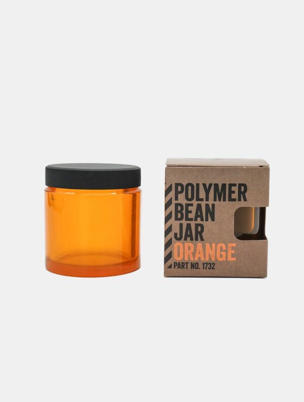 Polymer Bean Jar + lid, orange