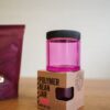 Polymer Bean Jar + lid, pink