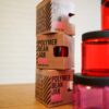 Polymer Bean Jar + lid, red