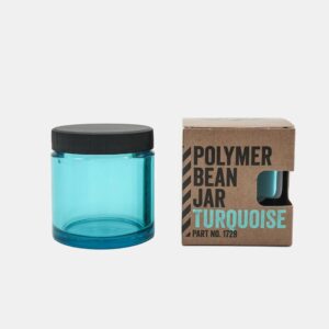 Polymer Bean Jar + lid, turquoise