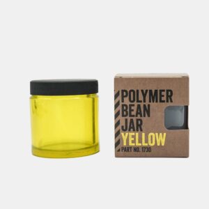 Polymer Bean Jar + lid, yellow