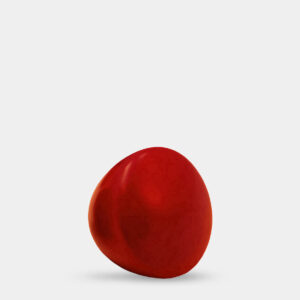 Standard Knob, beech wood, lacquered red, ø44mm