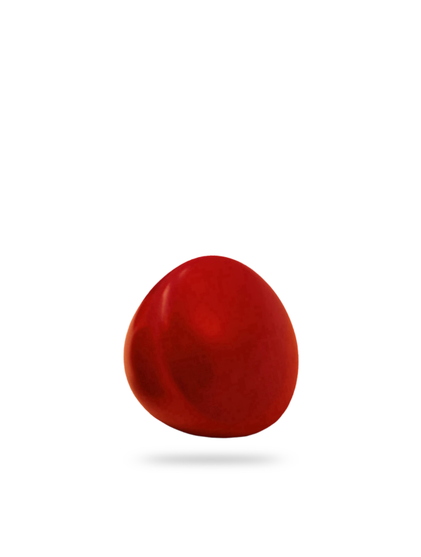 Standard Knob, beech wood, lacquered red, ø44mm