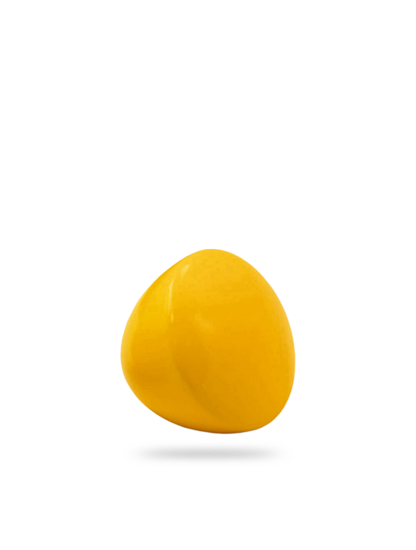 Standard Knob, beech wood, lacquered yellow, ø44mm
